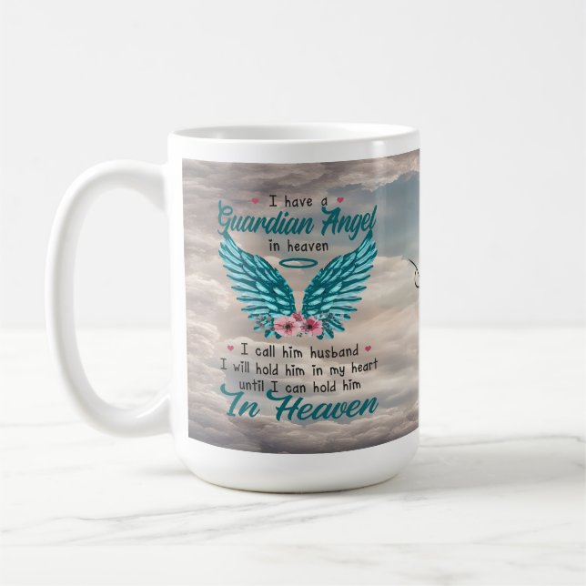 Caneca De Café Angel Wings Husband Memorial Custom Mug (Esquerda)