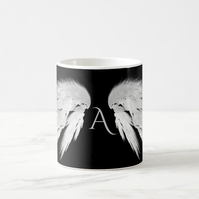 Caneca De Café ANGEL WINGS Monograma Preto (Centro)
