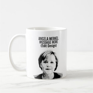 Caneca De Café Angela Merkel Personalizada
