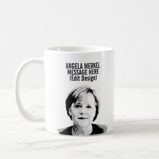 Caneca De Café Angela Merkel Personalizada (Esquerda)