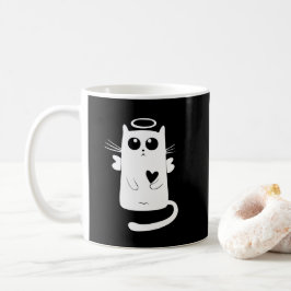 Caneca De Café Angelic Gatinho White