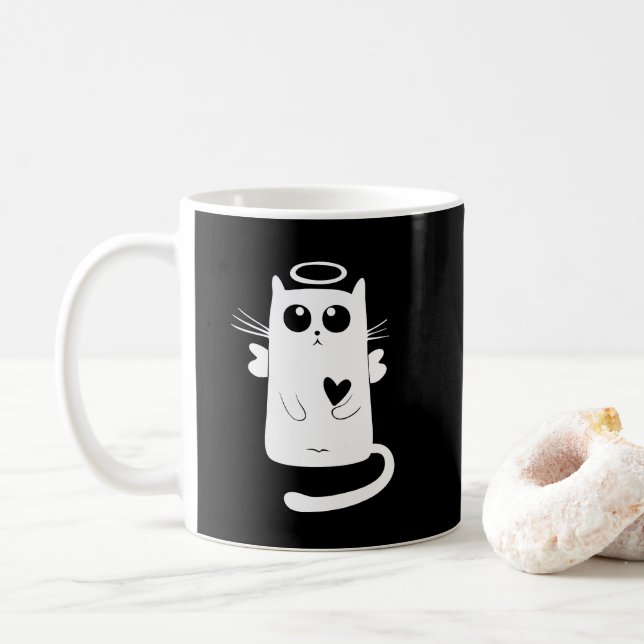 Caneca De Café Angelic Gatinho White (Com Donut)