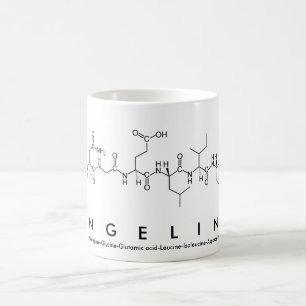 Caneca De Café Angelina peptide name mug
