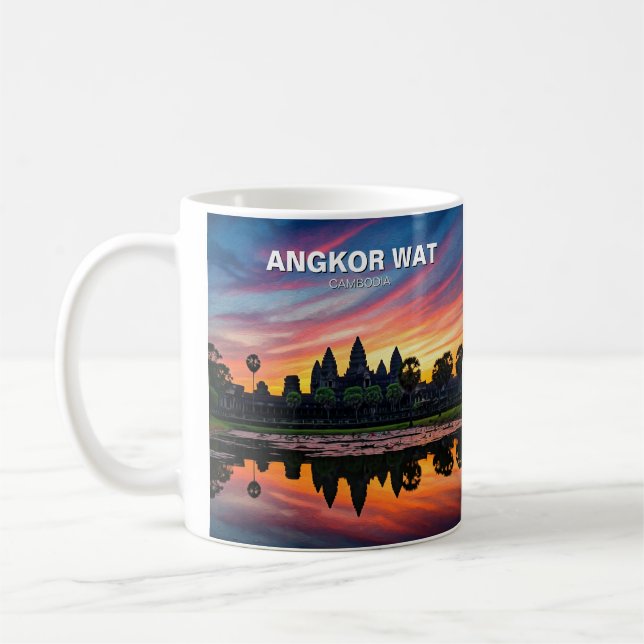 Caneca De Café Angkor Wat Cambodja Sunset (Esquerda)