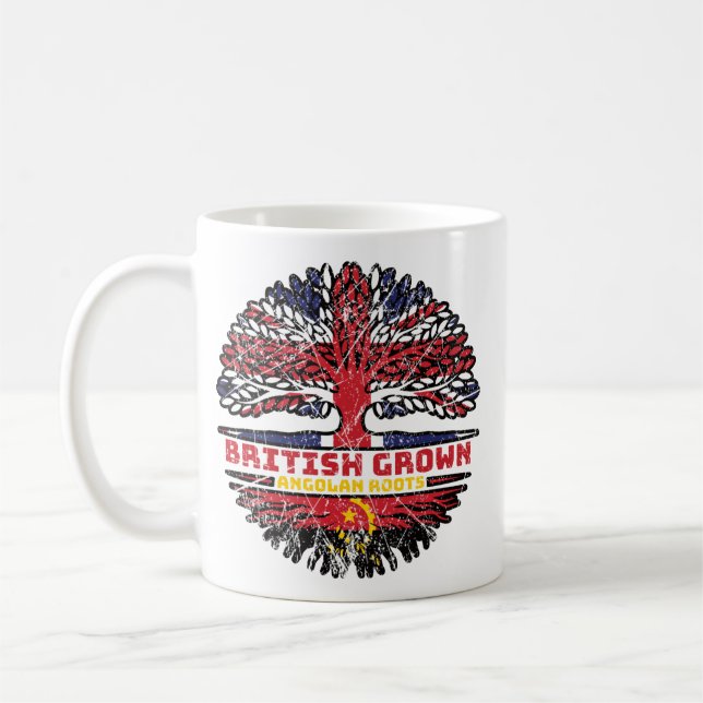 Caneca De Café Angola Angolan Uk Reino Unido (Esquerda)