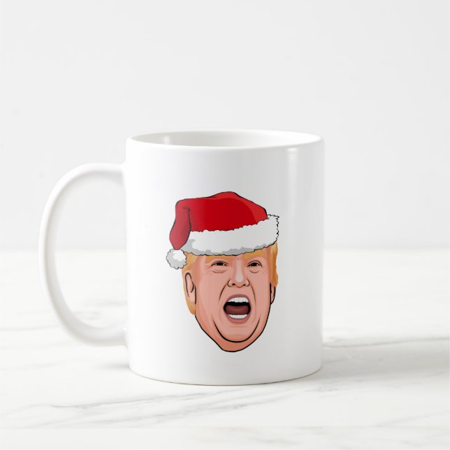 Caneca De Café Angry Donald Trump Christmas (Esquerda)