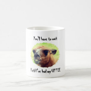 Caneca De Café Angry Llama Espera Até O Café Humorístico