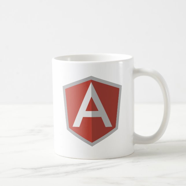 Caneca De Café AngularJS Shield Logotipo (Direita)