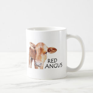 Caneca De Café Angus vermelho