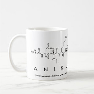 Caneca De Café Anika peptide name mug