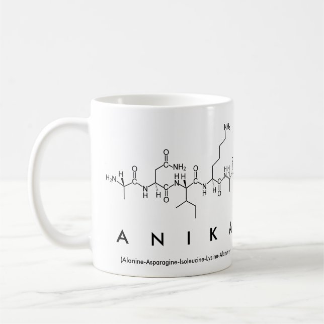 Caneca De Café Anika peptide name mug (Esquerda)