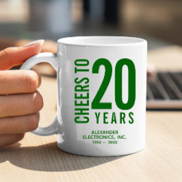 Caneca De Café Anima-se a 20 anos de aniversário comercial Coffee