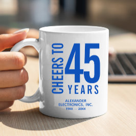 Caneca De Café Anima-se a 45 anos de aniversário de negócios