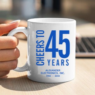 Caneca De Café Anima-se a 45 anos de aniversário de negócios
