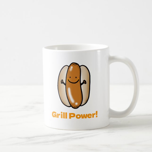 Caneca De Café Animação de Cachorro Quente (Direita)
