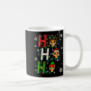 Caneca De Café Animação de Meerkat com Chapéu de Natal Santa Ho H