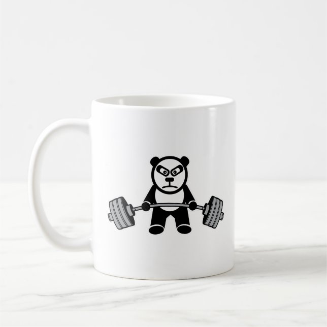 Caneca De Café Animação do Urso Panda Levantado - Esboço (Esquerda)