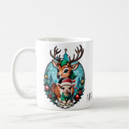 Caneca De Café Animada e convidativa ilustração de Natal