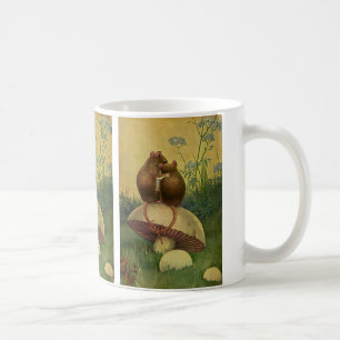 Caneca De Café Animais Antigos, Amor e Romance Ratos do Campo