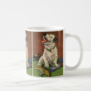 Caneca De Café Animais Antigos, Cachorrinho Terrier Fofo Mastigan