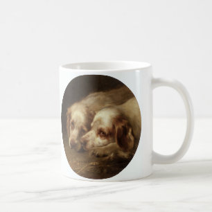 Caneca De Café Animais Antigos, Cachorrinhos Spaniel de Estimação