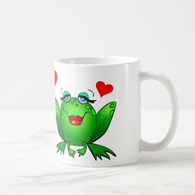 Caneca De Café Animais bonitos felizes dos desenhos animados dos (Direita)