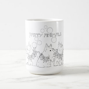 Caneca De Café Animais da Festa do Cachorro Scottie