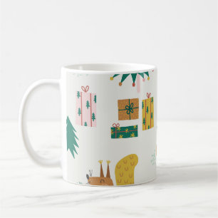 Caneca De Café Animais da Floresta de Natal: Vintage Vibe