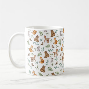 Caneca De Café Animais da Floresta Florestal Whimsical 