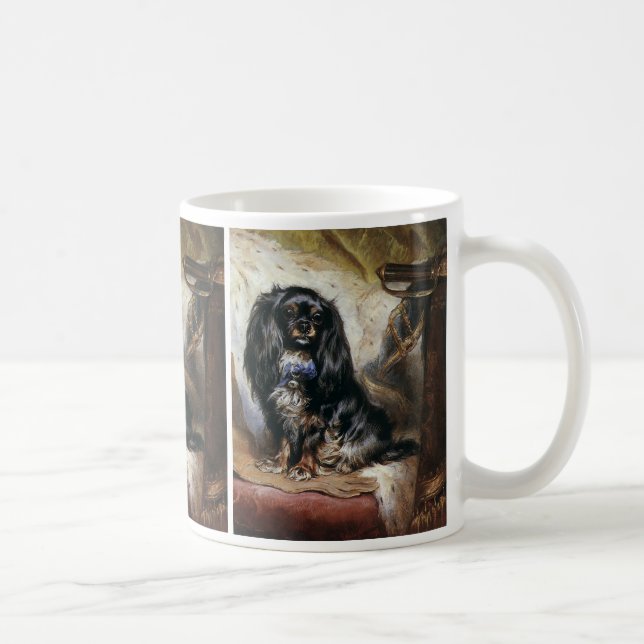 Caneca De Café Animais de Estimação Antigos, Cachorrinho Spaniel  (Direita)