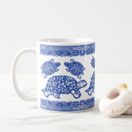 Caneca De Café Animais de estimação de tartaruga silvestre azul