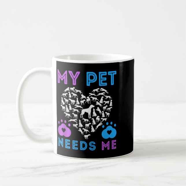Caneca De Café Animais de Estimação Precisam Animais de Apoio Emo (Esquerda)