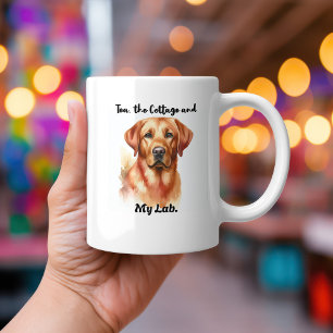 Caneca De Café Animais de estimação Sandy Brown Aquarela Personal