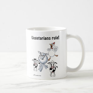 Caneca De Café Animais de fazenda: Dos "regra vegetarianos! "