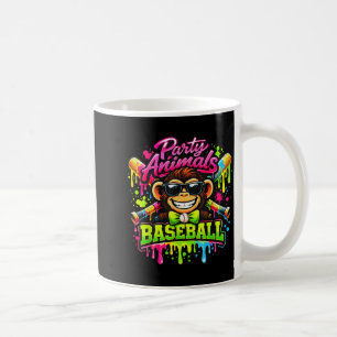 Caneca De Café Animais de festa meme macaco engraçado de beisebol