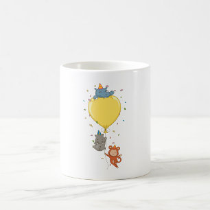Caneca De Café Animais De Partida Que Possuam Um Balão