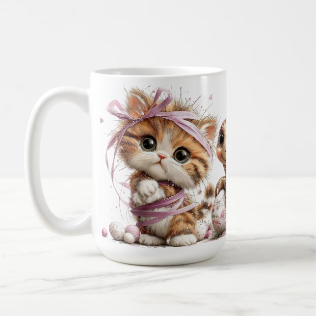 CANECA DE CAFÉ ANIMAIS DE PÁSCOA FOFOS ADORÁVEIS E CAPRICHOSOS (Esquerda)