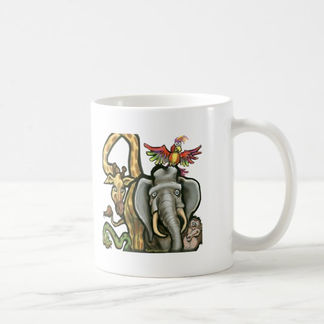 Caneca De Café Animais do jardim zoológico (Direita)