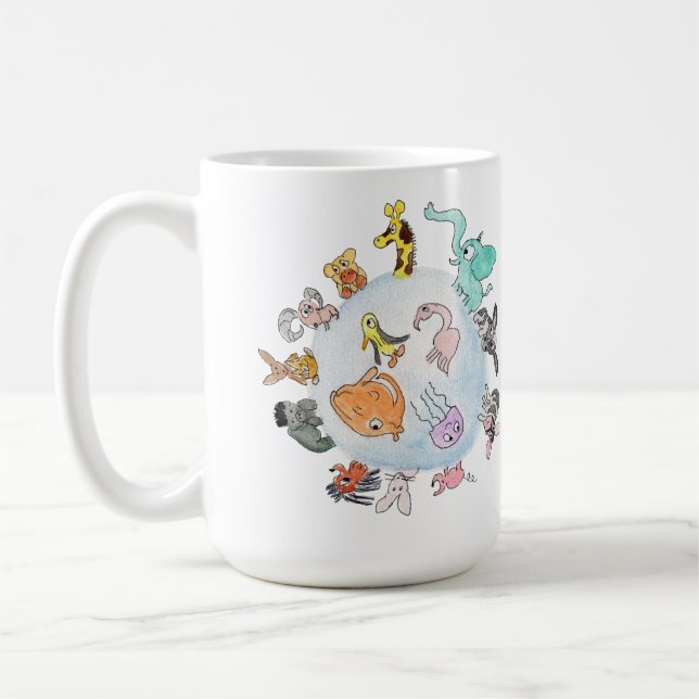 Caneca De Café Animais do Mundo (Esquerda)