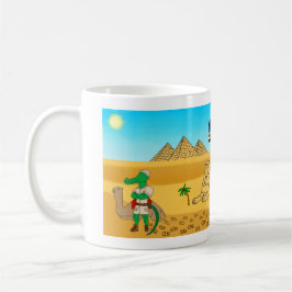 Caneca De Café Animais do Mundo, Egito: Crocodilo & Camelo