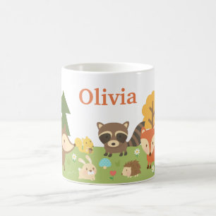 Caneca De Café Animais e Criaturas Fofos da Floresta Silvestre
