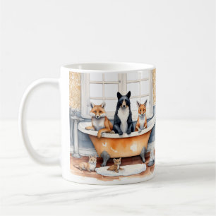 Caneca De Café Animais engraçados no banho