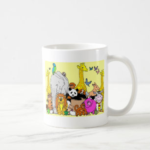 Caneca De Café Animais Felizes