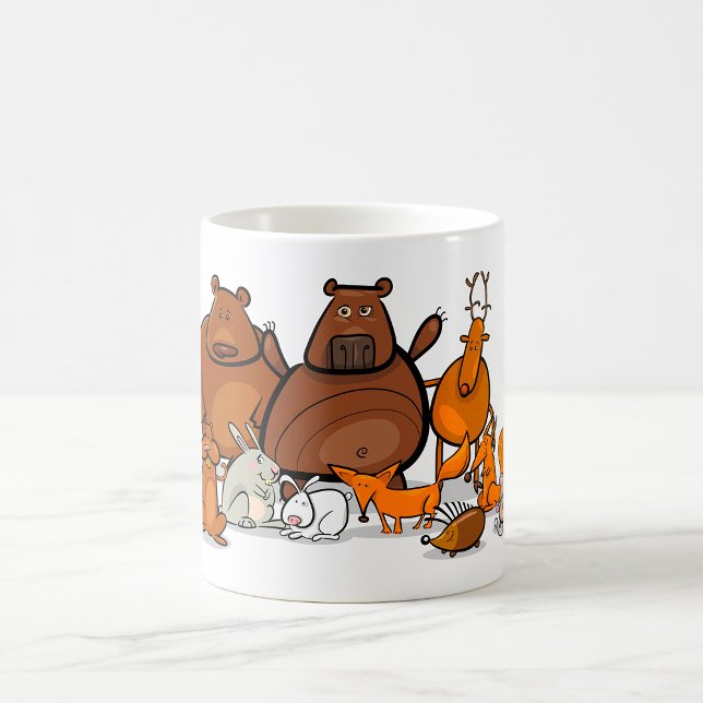 Caneca De Café Animais Florestais Engraçados (Criador carregado)