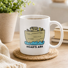 Caneca De Café Animais Fofos Arca de Noé