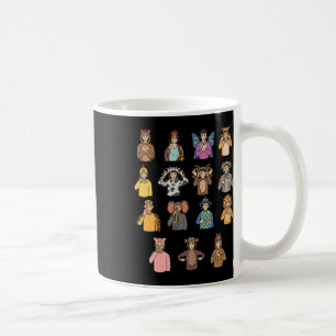 Caneca De Café Animais Gestos de Mão em ASL Conscientização sobre