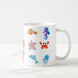 Caneca De Café animais marinhos