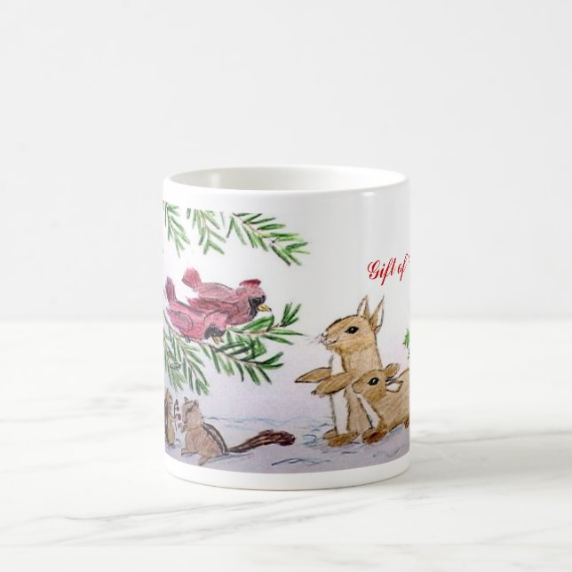 Caneca De Café animais no Natal da neve (Centro)
