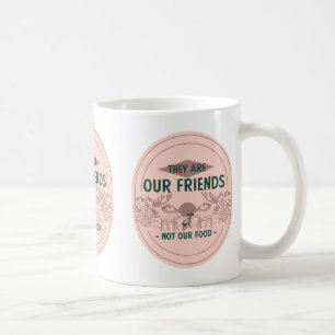 Caneca De Café Animais Nossos Amigos Não Comidas Amantes de os an
