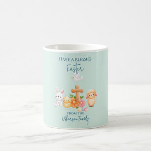 Caneca De Café Animais Religiosos de Páscoa Fofos